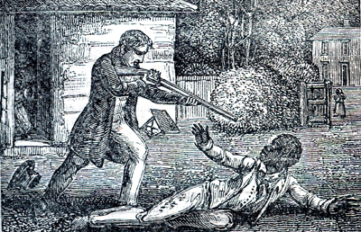 Engraving of the murder of a Negro